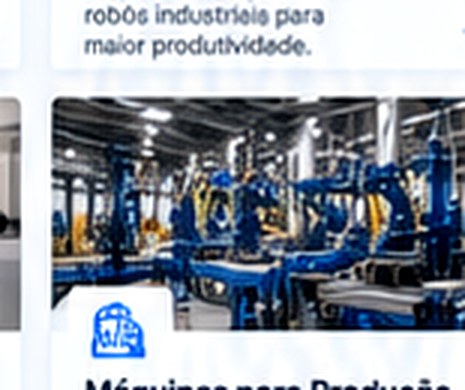 Máquinas e linha de produção industrial