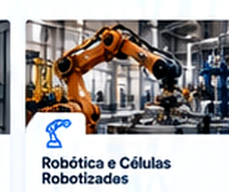 Célula robotizada para processo industrial